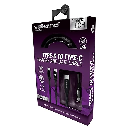 Volkano Weave Series Type-C to Type-C Cable